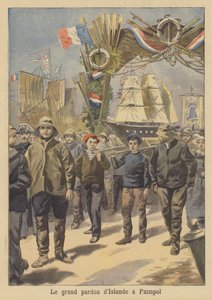 Procession of fishermen at Paimpol, Brittany